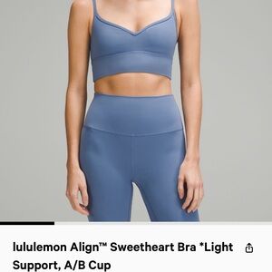Lululemon align sweetheart bra size 6